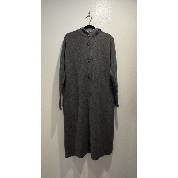 Everlane Maxi Cardigan Women’s Size Large Yak Hair Wool Blend Button Up Duster - Picture 1 of 9